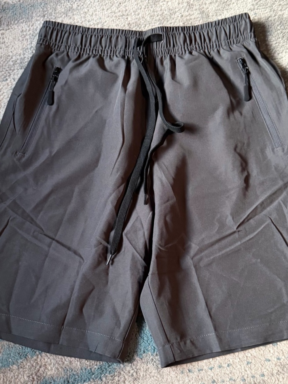 Men's Elastic-Waist (26" waist) Athletic Shorts - Charcoal